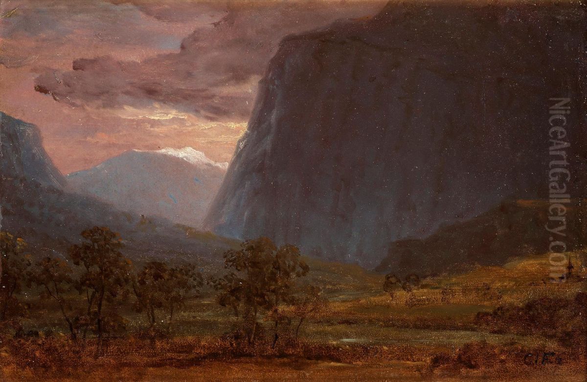 Fortuna Valley, Norway Oil Painting by Carl Johan Fahlcrantz