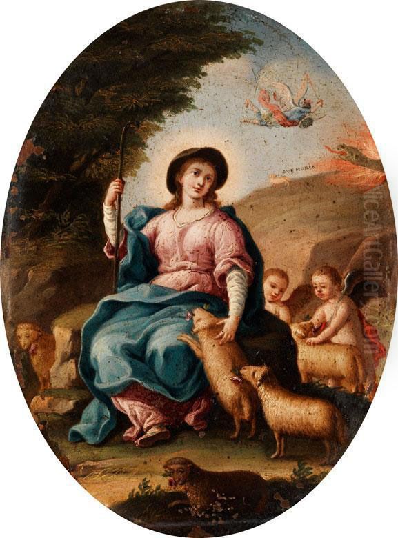 Der Gute Hirte Oil Painting by Filippo Falciatore