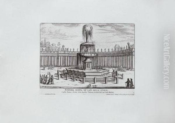 Le Fontane Di Roma Oil Painting by Giovan Battista Falda