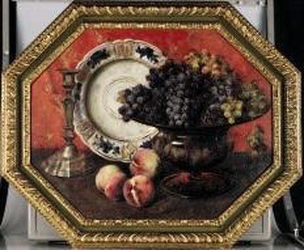 Natura Morta Di Frutta Oil Painting by Eugenio Farello