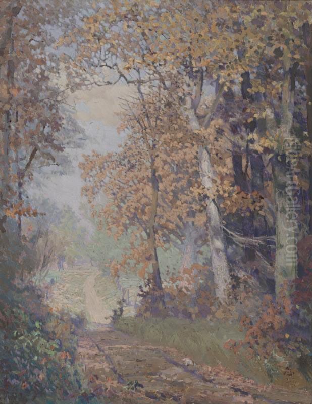 Eagle Road Oil Painting by Richard Blossom Farley