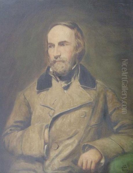 Portrait Of William Henry Fry Oil Painting by Richard Blossom Farley