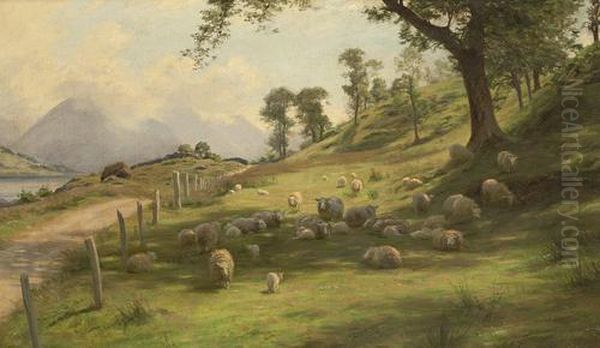 Summer In The Highlands Oil Painting by Joseph Farquharson