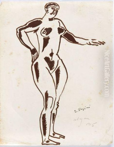 Nu Feminin Oil Painting by Alexandre Fasini