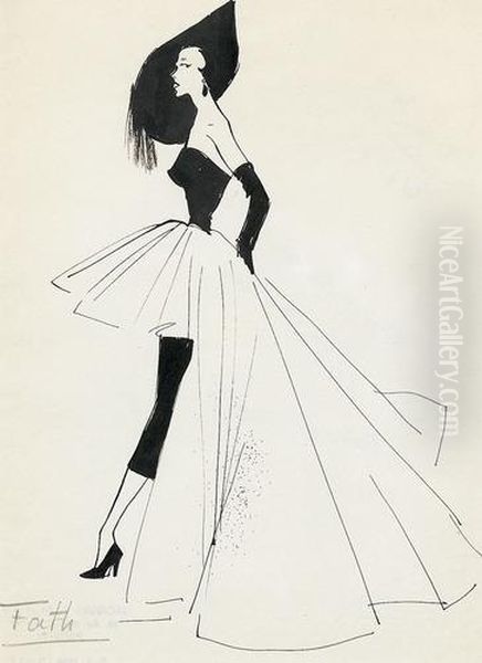 Modell Paris Oil Painting by Jacques Fath