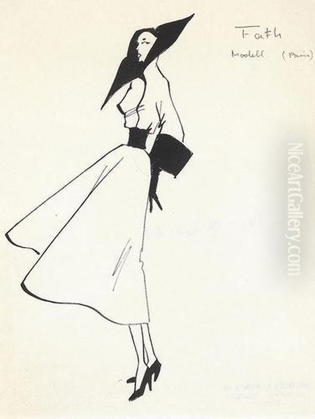 Modell Paris Oil Painting by Jacques Fath