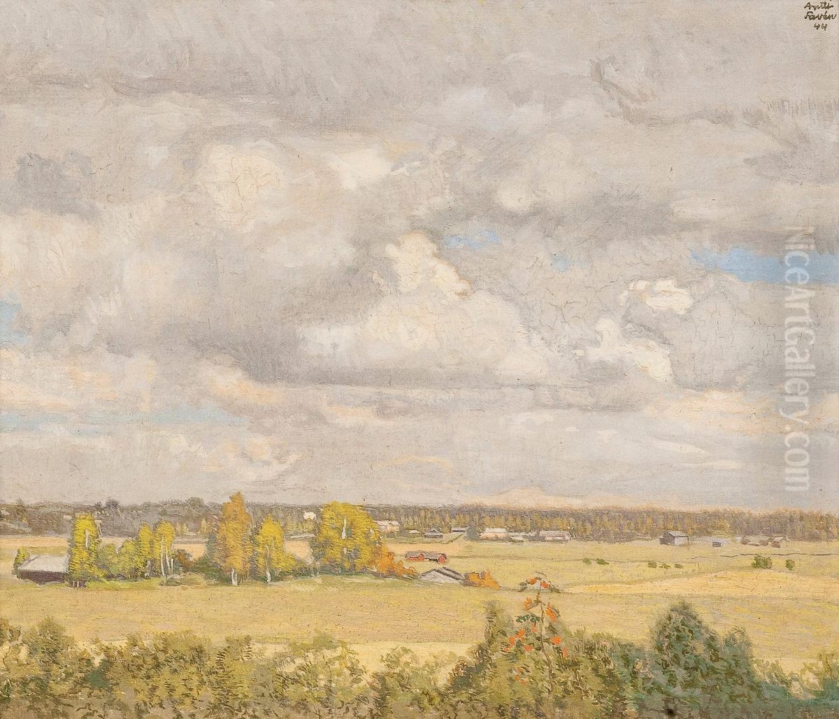 Late Summer Landscape Oil Painting by Antti Faven