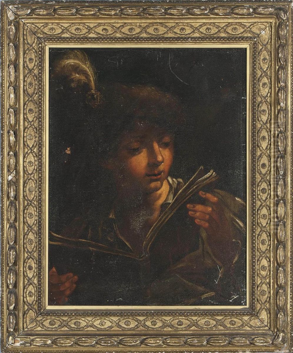 Portrait Of A Young Boy Oil Painting by Domenico Maggiotto