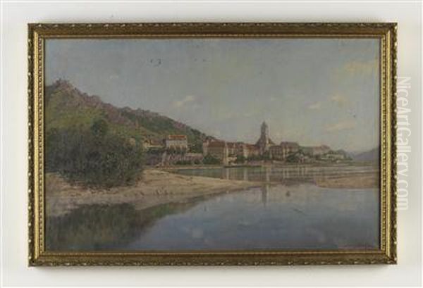 Blick Auf Durnstein Oil Painting by Josef Fenzl
