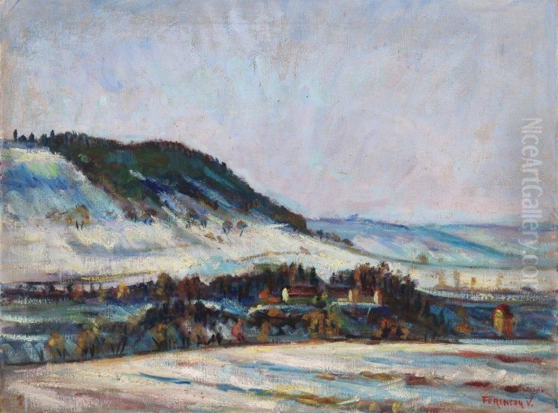 Tel Oil Painting by Valer Ferenczy