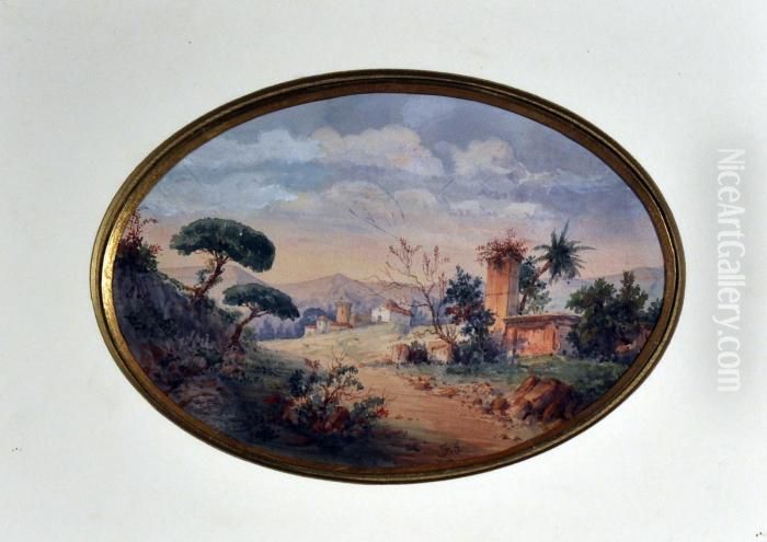 Paesaggio Oil Painting by Francesco Fergola