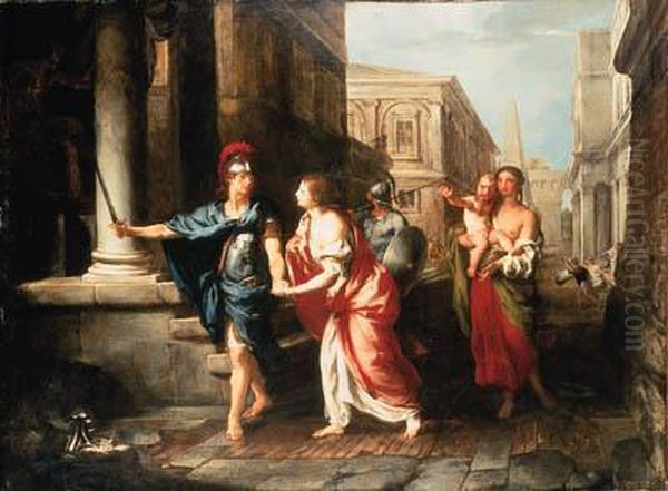 The Parting Of Hector And Andromache Oil Painting by Francesco Fernandi