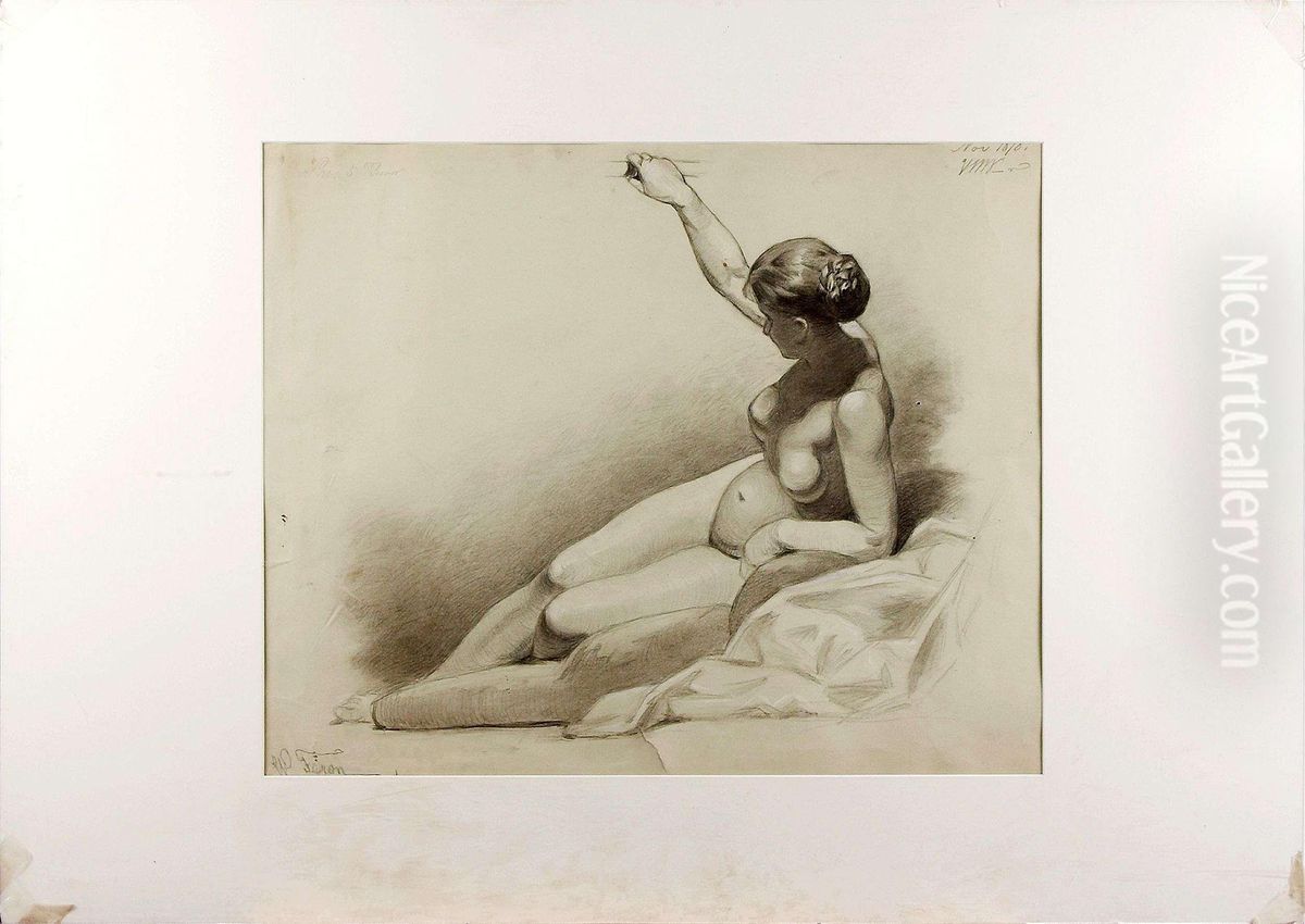 Nakenakt Signerad W Feron Oil Painting by William Feron