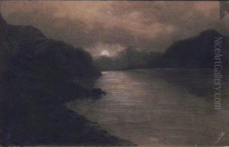 Campagna Romana Oil Painting by Ettore Ferrari