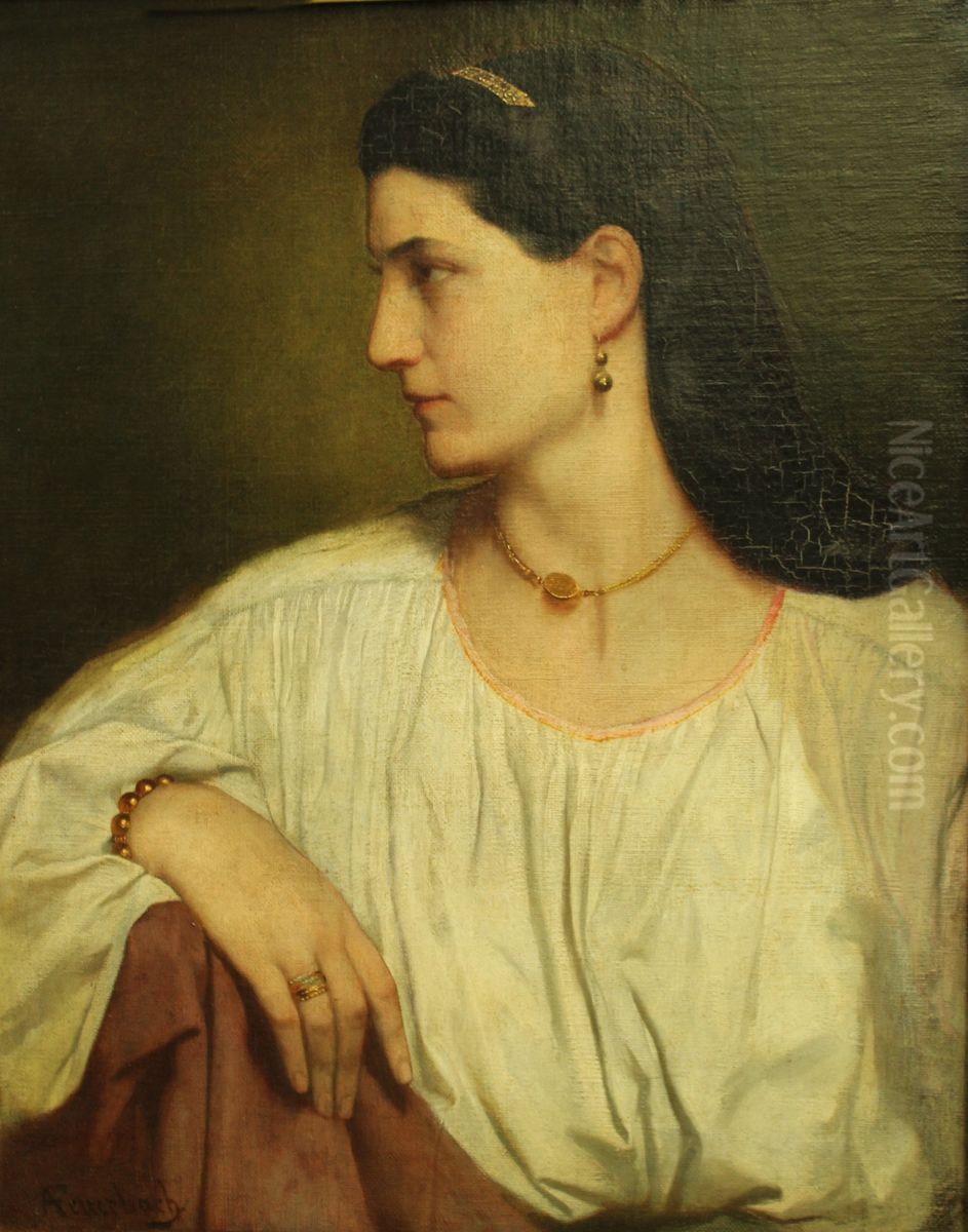 Nanna Oil Painting by Anselm Friedrich Feuerbach