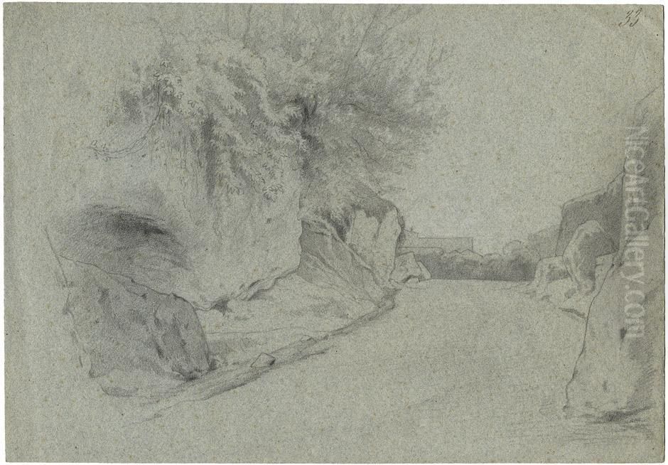 Campagnalandschaft Oil Painting by Anselm Friedrich Feuerbach