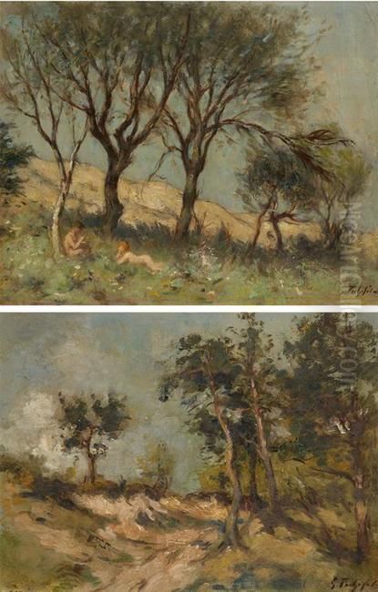 Dans Les Dunes Oil Painting by Georges Fichefet