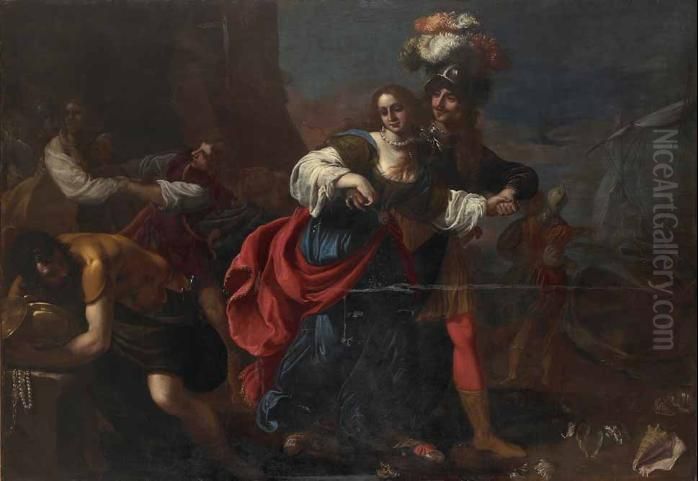 Il Ratto Di Elena Oil Painting by Orazio Fidani