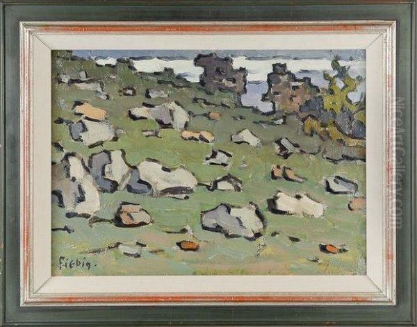 Scene Abstraite Oil Painting by Frederic Fiebig