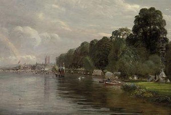 Henley Regatta Oil Painting by Walter Field