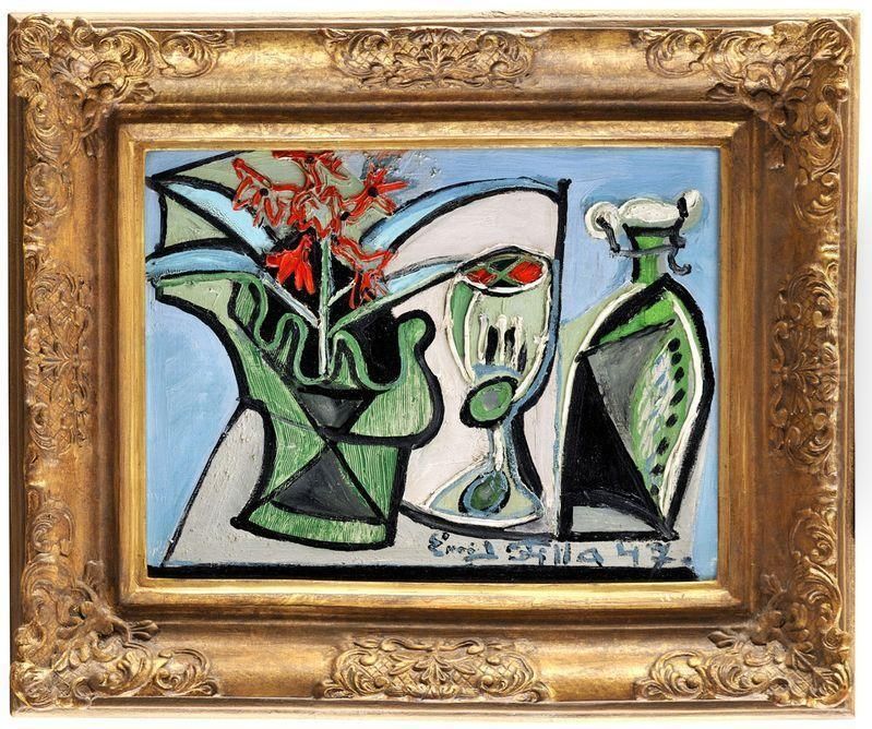 Zatisie S Azalkou Oil Painting by Emil Filla