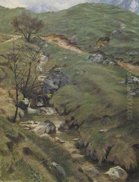 Bachlandschaft Oil Painting by Ernst Albert Fischer-Corlin