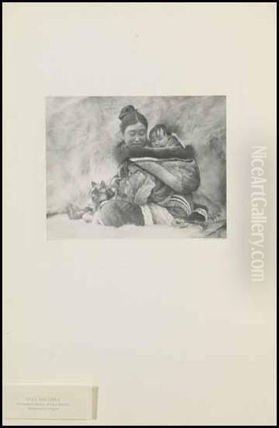 Nyla And Child Oil Painting by Robert Joseph Flaherty