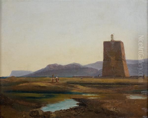 Vue Presumee De Messine Oil Painting by Paul Flandrin