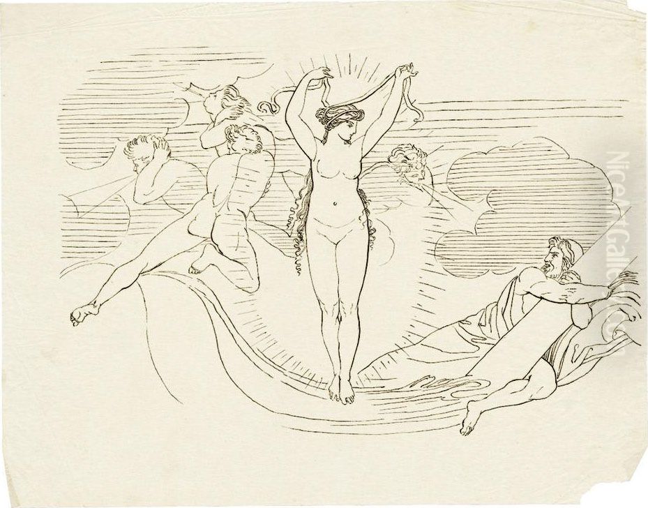 Der Tod Hektors Oil Painting by John Flaxman