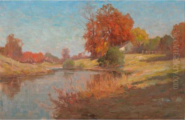 Autumn Landscape Oil Painting by Alexander M. Fleming