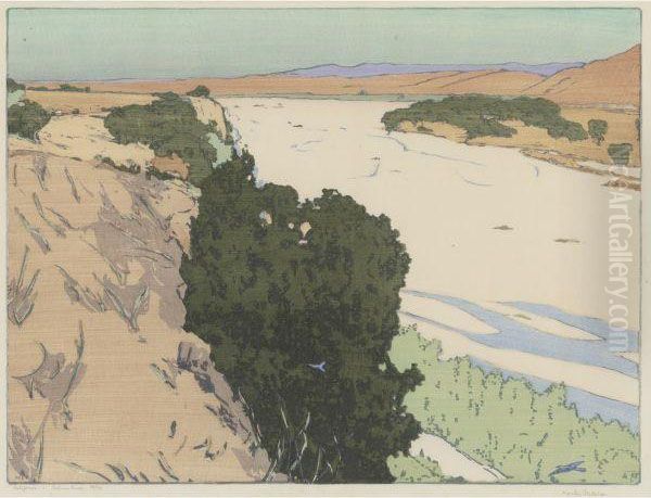 California 1 - Salinas River Oil Painting by Frank Morley Fletcher