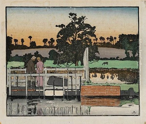 Floodgates Oil Painting by Frank Morley Fletcher