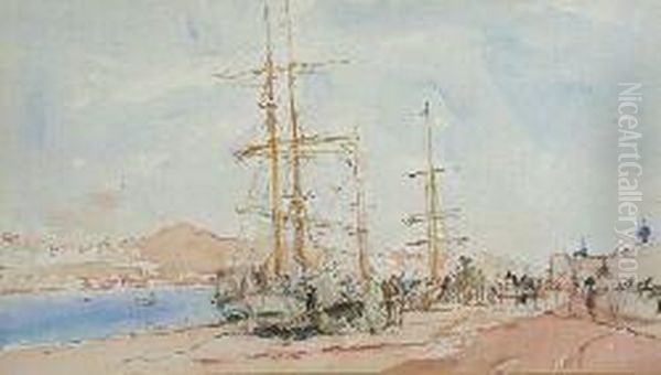 San Remo Oil Painting by Robert Purves Flint