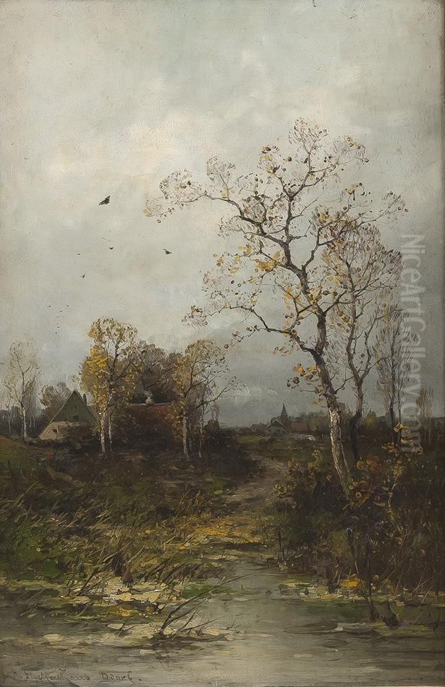 Herbstliche Landschaft Oil Painting by Heinz Flockenhaus