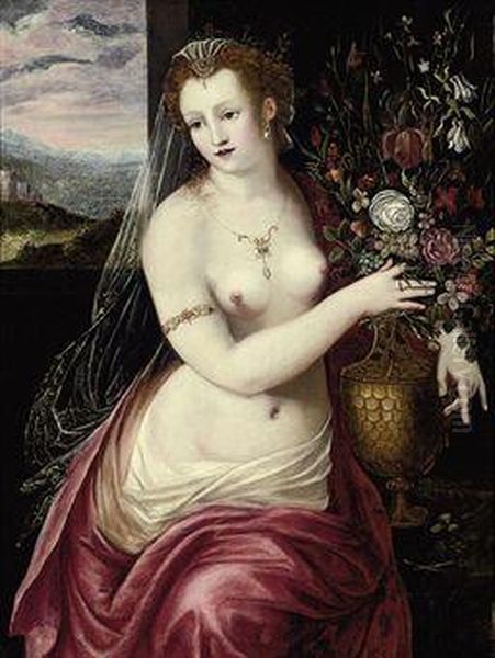 Flora Oil Painting by Frans Floris