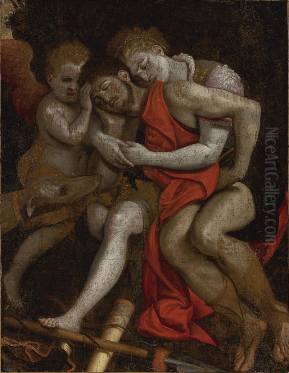 Venus Mourning The Death Of Adonis Oil Painting by Frans Floris