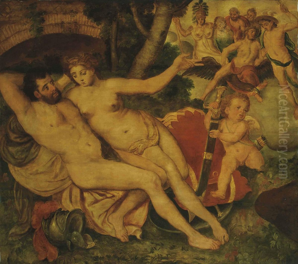 The Discovery Of Mars And Venus Oil Painting by Frans Floris