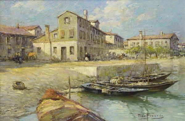 Laguna Veneta Oil Painting by Piero Focardi Del Garda