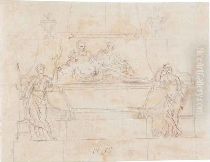 Studio Di Monumento Funerario Oil Painting by Giambattista Foggini