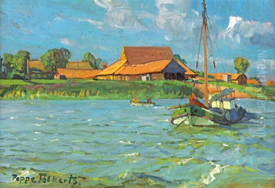 Soltborg An Der Ems Oil Painting by Poppe Folkerts