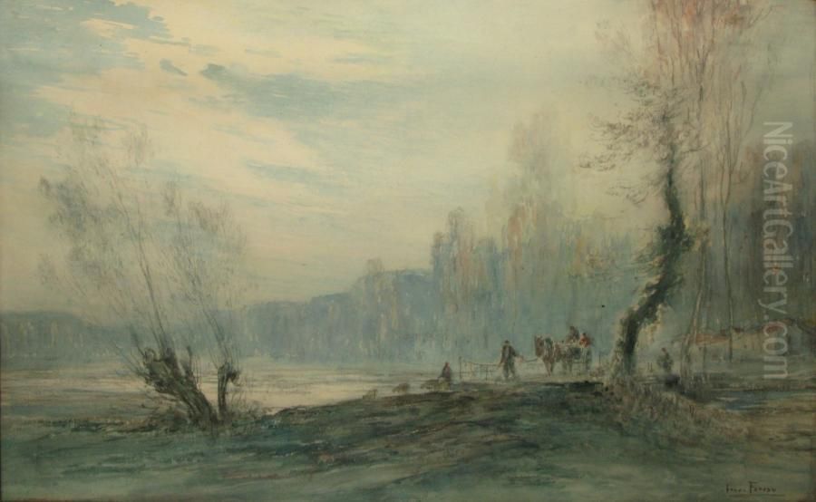 Le Passage Du Gue Oil Painting by Henri Foreau