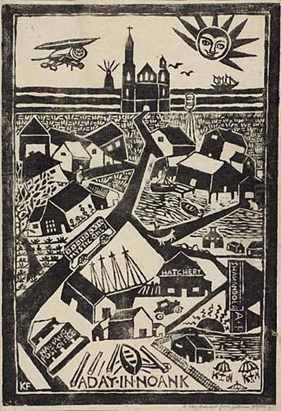 A Day In Noank Oil Painting by Katherine Forest