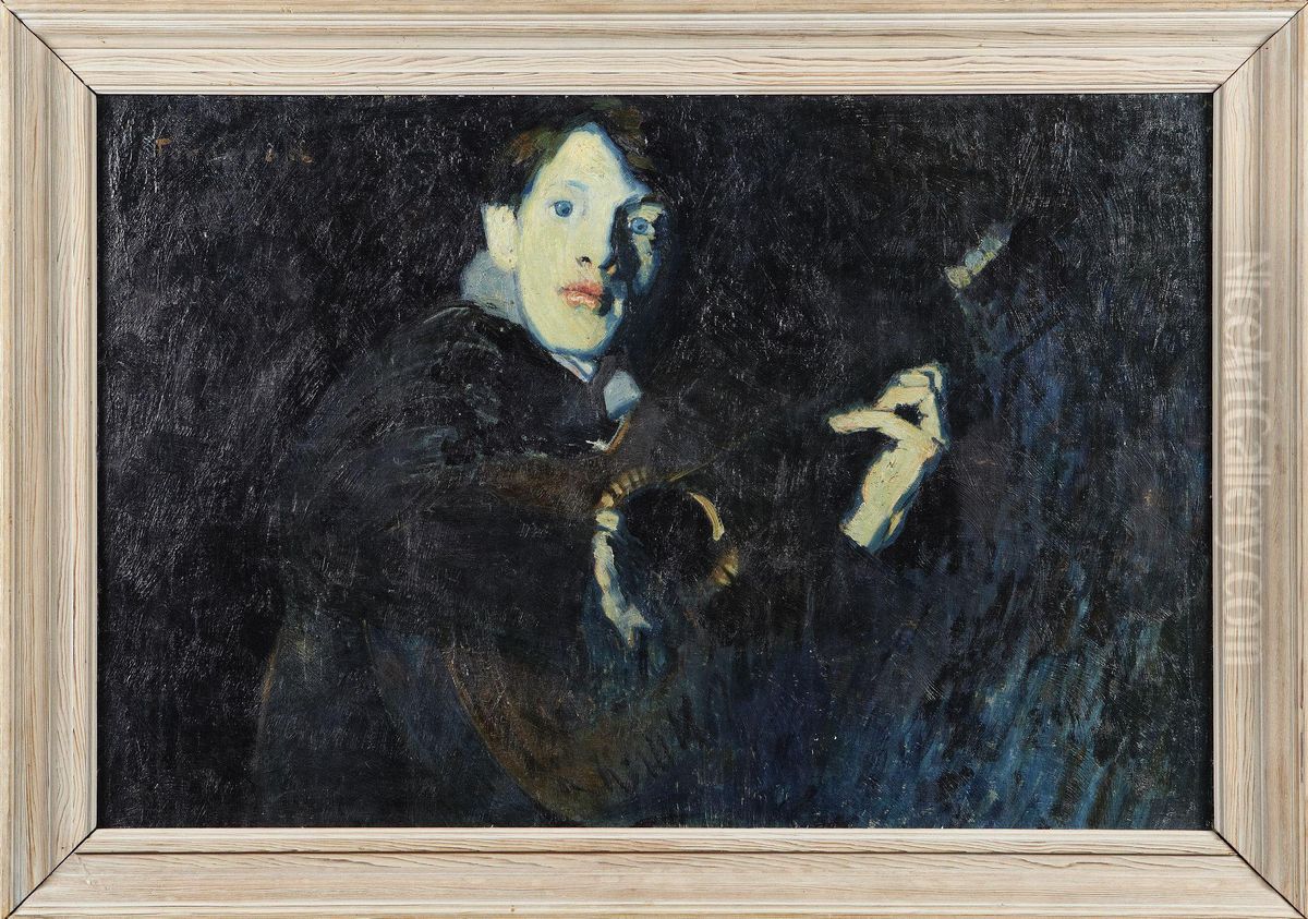 Gitarrspelaren Oil Painting by Rodolphe Fornerod