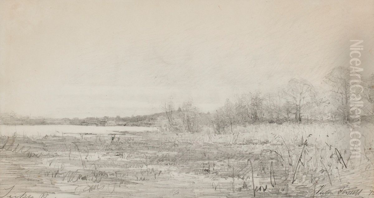 Sickla Park Oil Painting by Victor Forssell