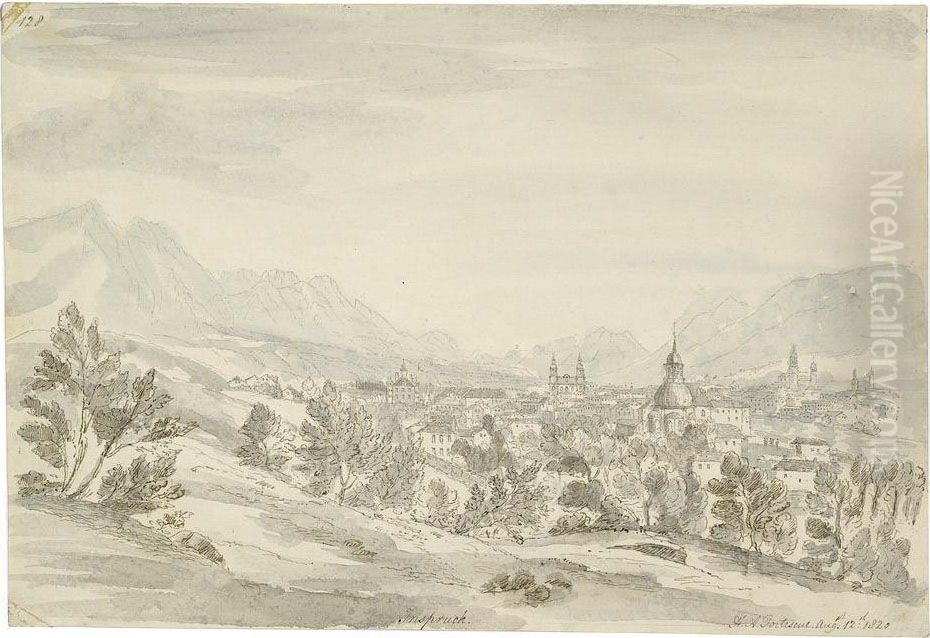 Blick Auf Innsbruck Oil Painting by Henrietta Anne Fortescue