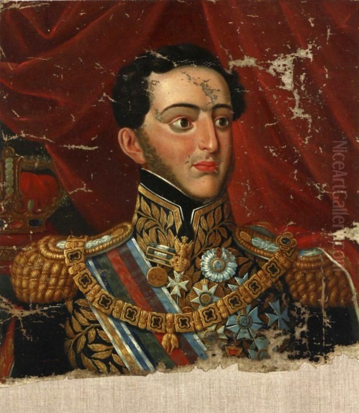 Retrato De D. Miguel I Oil Painting by Arcangelo Foschini