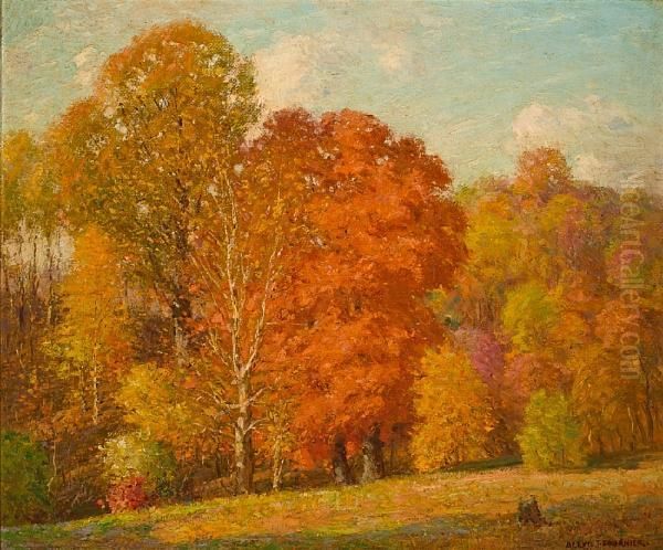 In A Festive Mood, Brown County, Ind. Oil Painting by Alexis Fournier