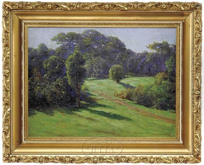 Shadowy Path Oil Painting by Alexis Fournier