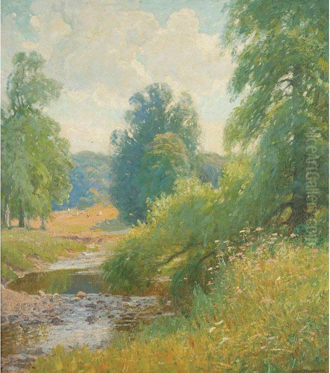 A Swimming Hole Oil Painting by Alexis Fournier