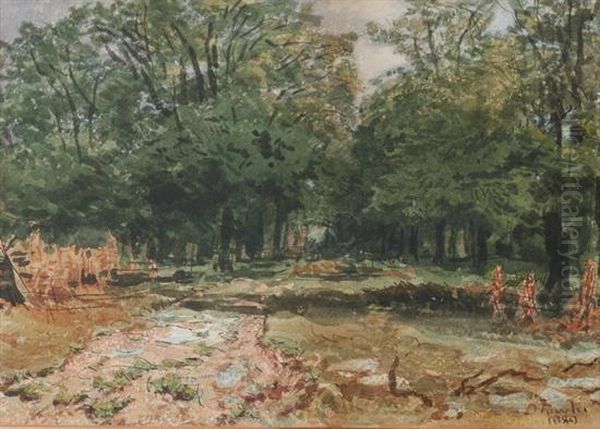 Wooded Landscape Oil Painting by Daniel Fowler